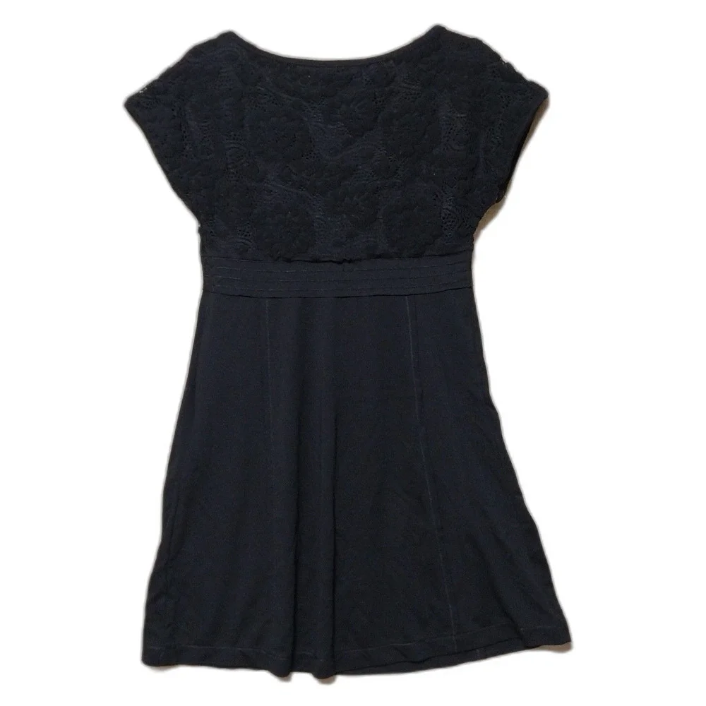 Studio M by Max Studio dress Womens Medium black mini lace top Leon Max Edition - Picture 2 of 7